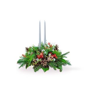 Fragrant Evergreen Centerpiece by Select Florists