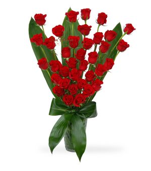 Joyful Red Rose Vase