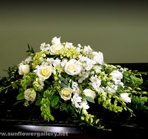 White Elegance Casket Spray